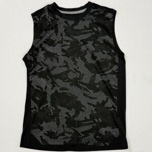 Old Navy Boys M (8) Black Gray Camo Active Tank Top Go-Dry Boy Medium Tank